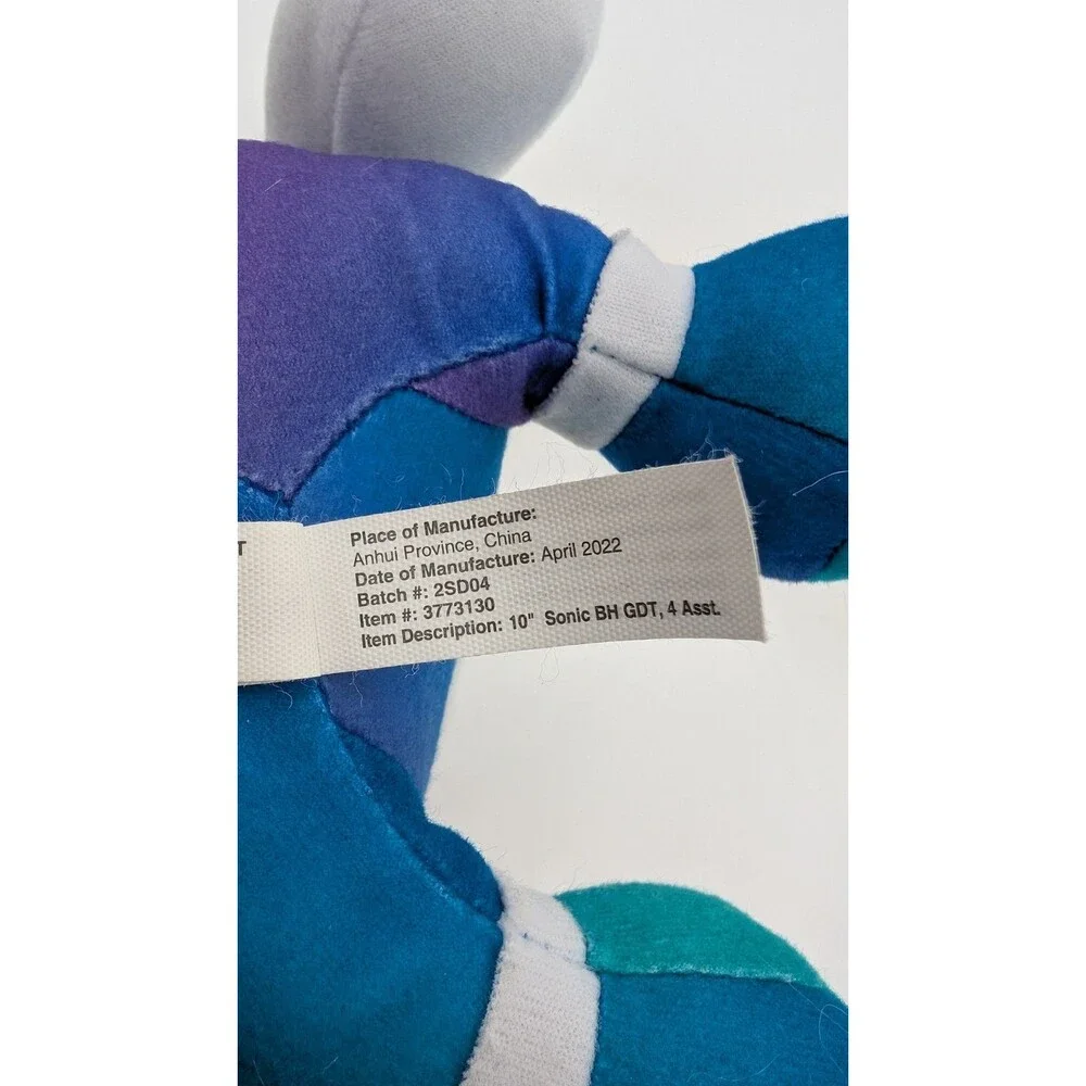 Sonic Emoji Tails Blue Gradient Big Head Plush Toy Factory Sega